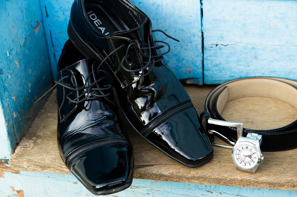 czarne buty ze skóry